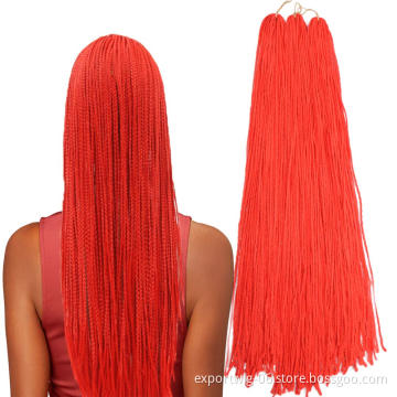 Straight Zizi Braiding Crochet Hair Extension Box Braid Hair Solid Color Synthetic Fiber Light And Long High Quality
